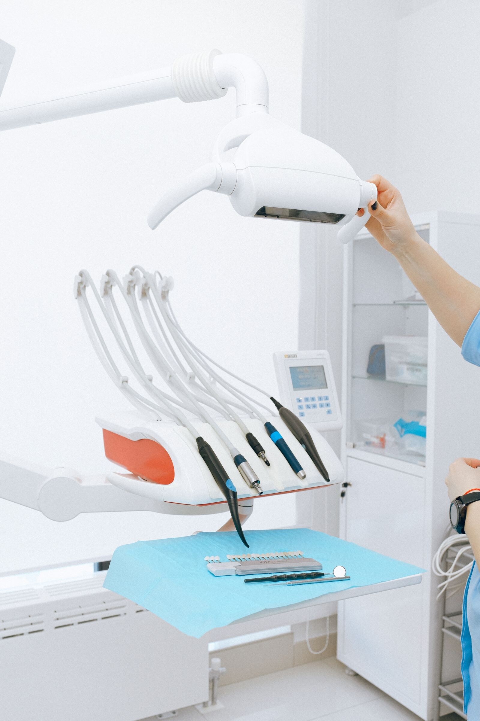 Sterilised instruments prepared before every procedure.